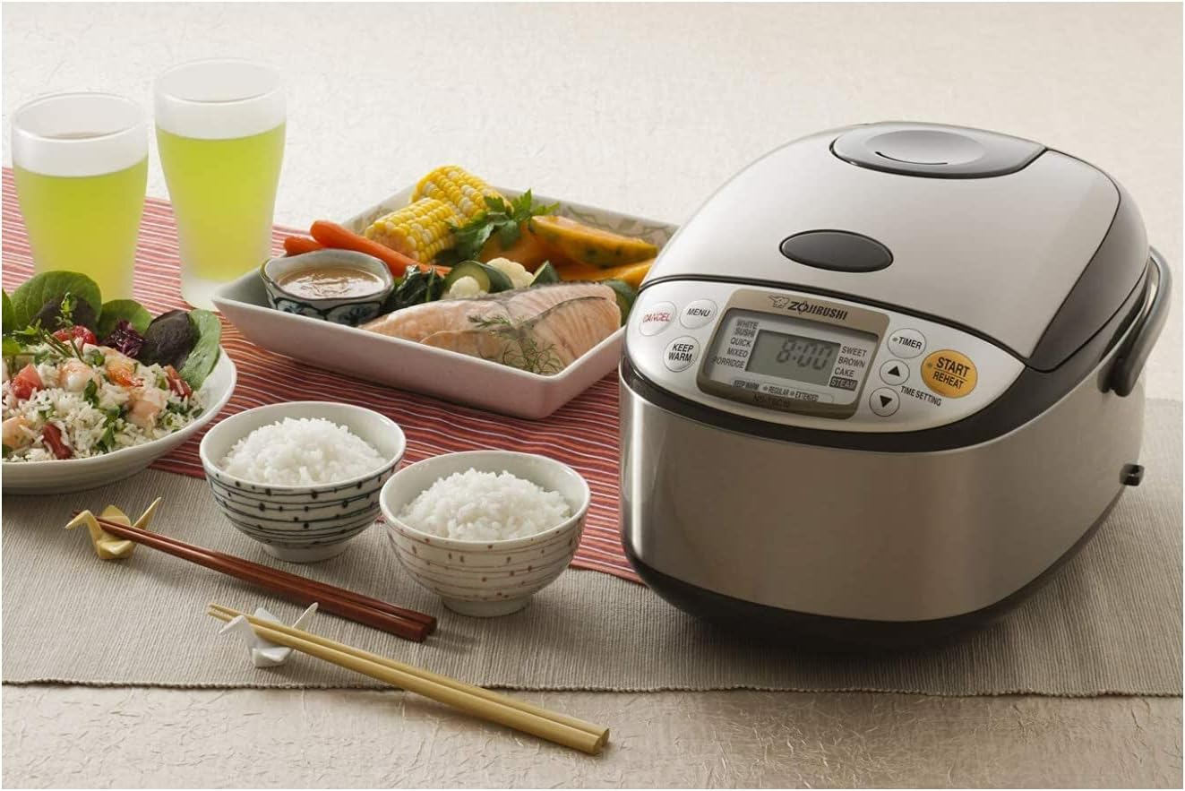 Zojirushi Micom 5.5-Cup (Uncooked) Rice Cooker, NS-TSC10 Micom Rice Cooker and Warmer, 5.5 Cups