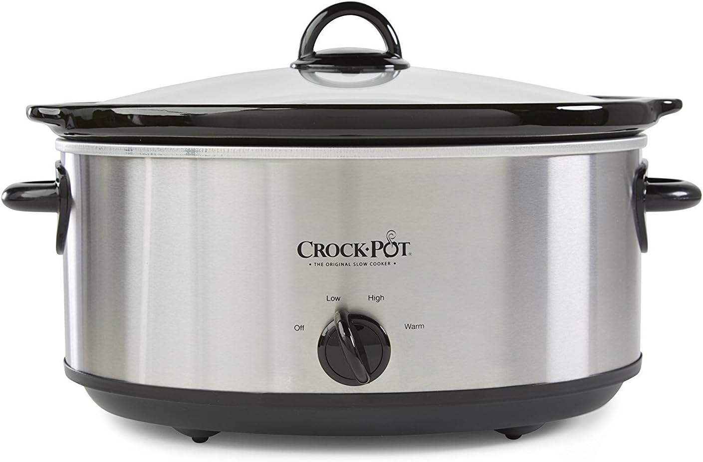 Crock-Pot 7-Quart Oval Manual Slow Cooker, Stainless Steel (SCV700-S-BR), Multi-Function Cooker, Ideal for Large Families or Entertaining