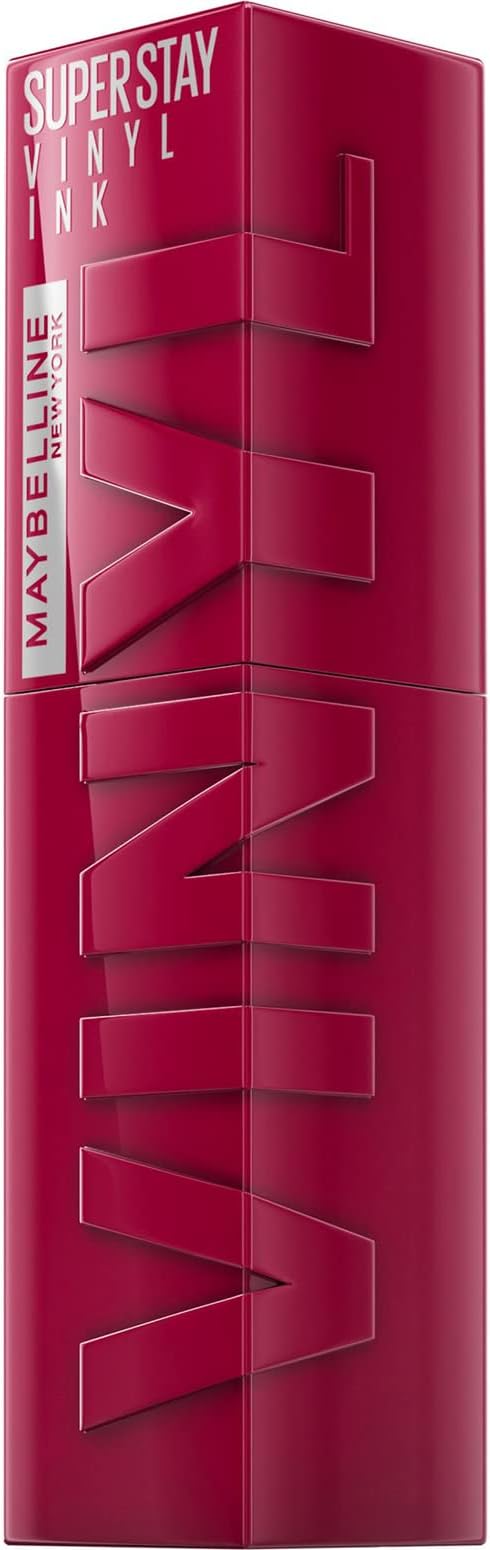 Maybelline New York Super Stay Vinyl Ink Longwear Transfer Proof Gloss Lipstick, 40 WITTY