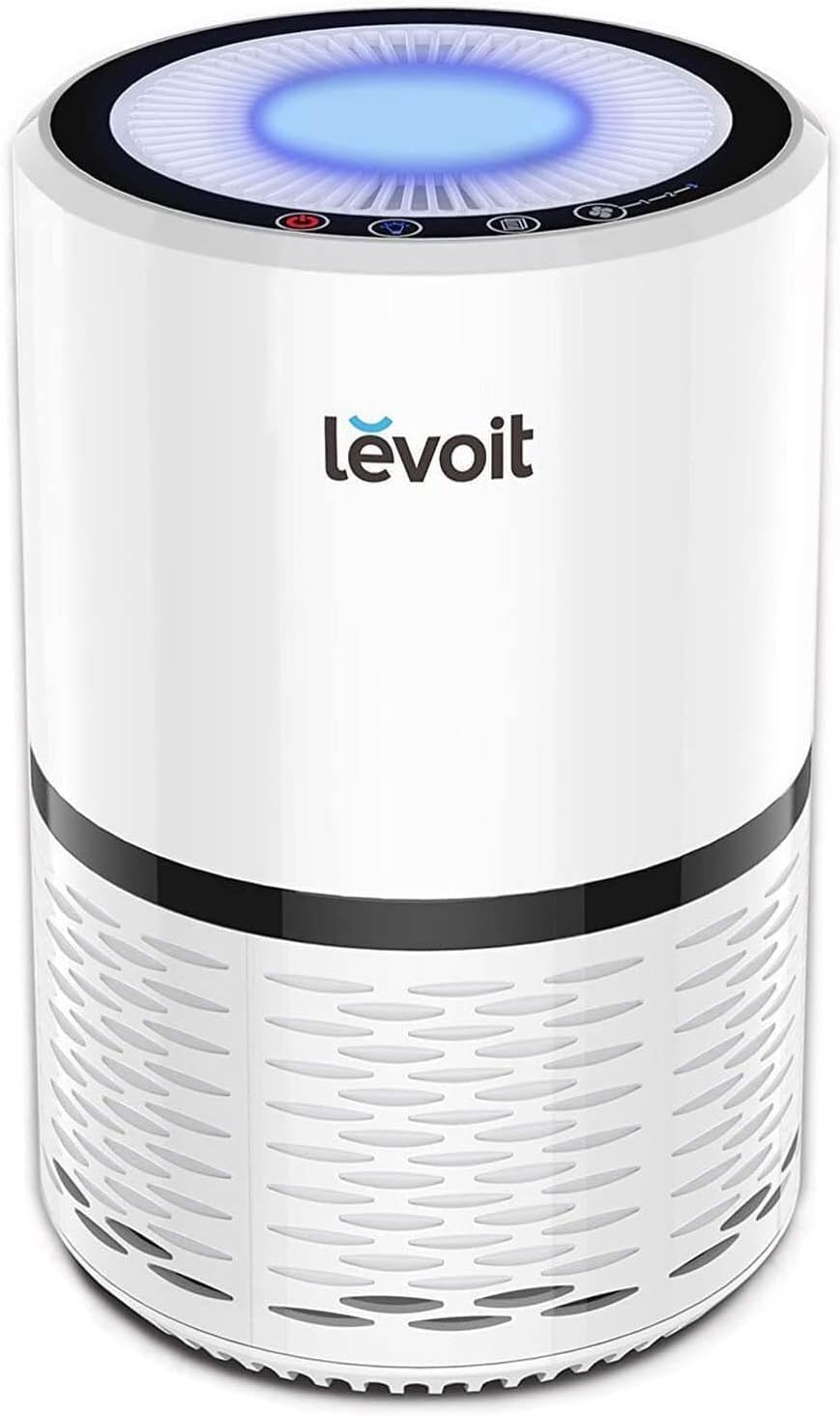 LEVOIT Air Purifiers for Bedroom Home, 3-in-1 Filter Cleaner with Fragrance Sponge for Better Sleep, Filters Smoke, Allergies, Pet Dander, Odor, Dust, Office, Desktop, Portable, Core Mini, White