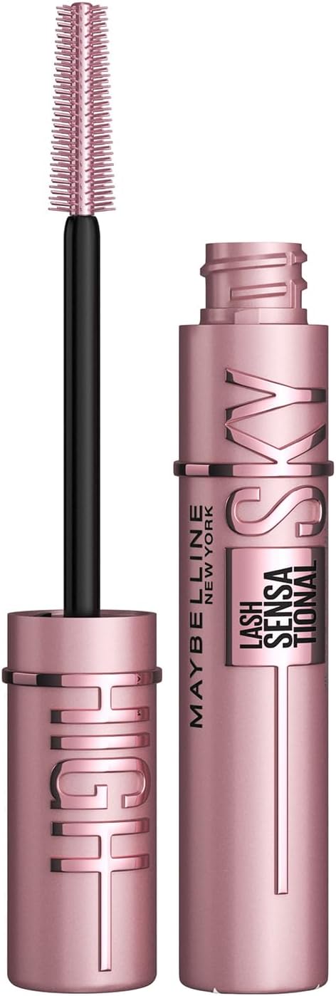 Maybelline New York Mascara, Volumizing & Lengthening Mascara, Washable Flake-Free Formula With Bamboo Extract & Fibres, Lash Sensational Sky High, Black