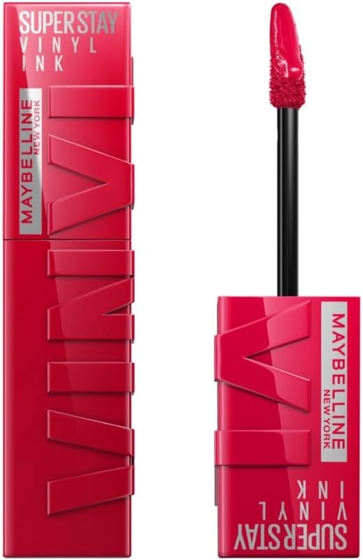 Maybelline New York Super Stay Vinyl Ink Longwear Transfer Proof Gloss Lipstick, 40 WITTY